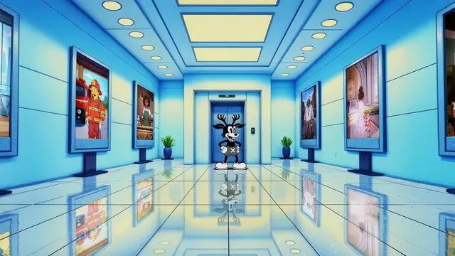 Still from Pexote Jack: Ohio!, a black and white rubber-hose jackalope